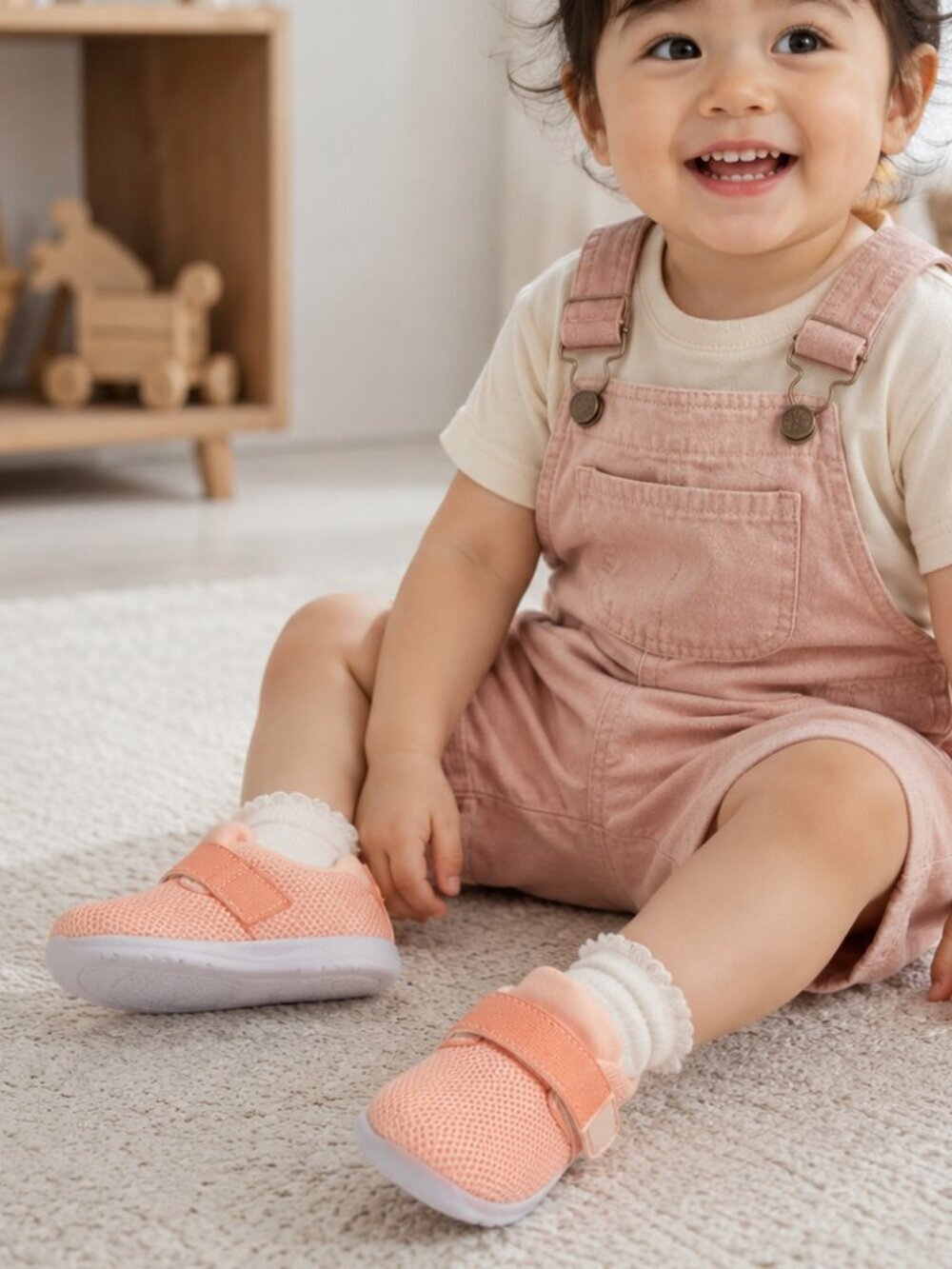 Cat & Jack Austen Toddler Water Shoes Size 6 Blush Pink Slip On Hook Loop